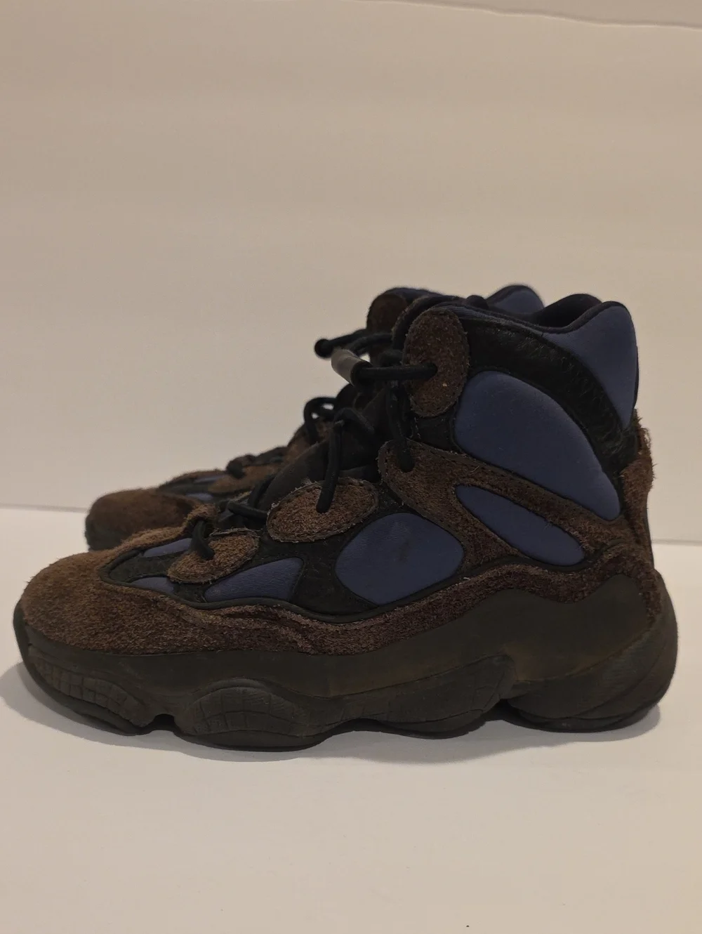 Yeezy Adidas Kids Brown & Purple Suede Sneakers Size 12 500 Pro Sample Shoes